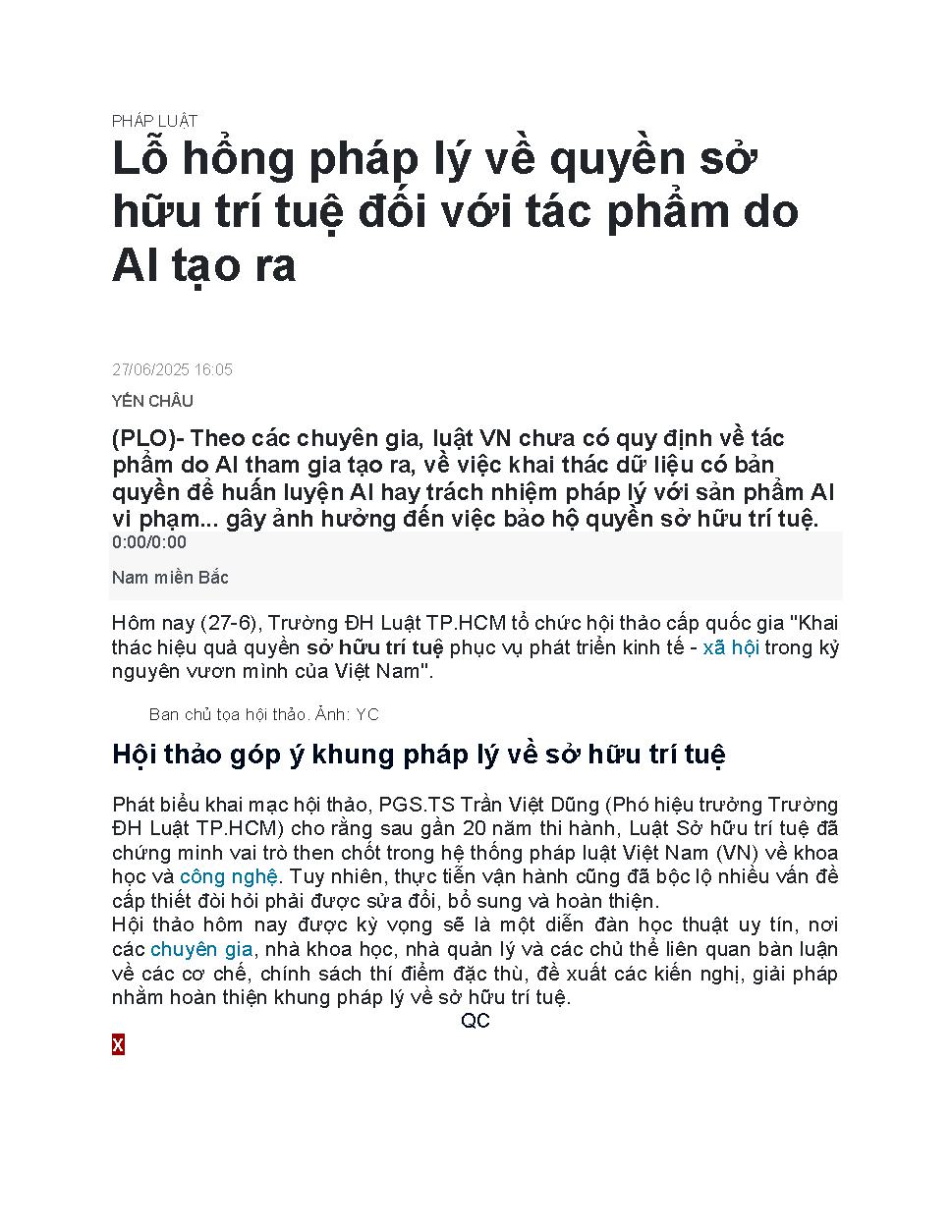 Lỗ hổng pháp lý về quyền sở hữu trí tuệ đối với tác phẩm do AI tạo ra