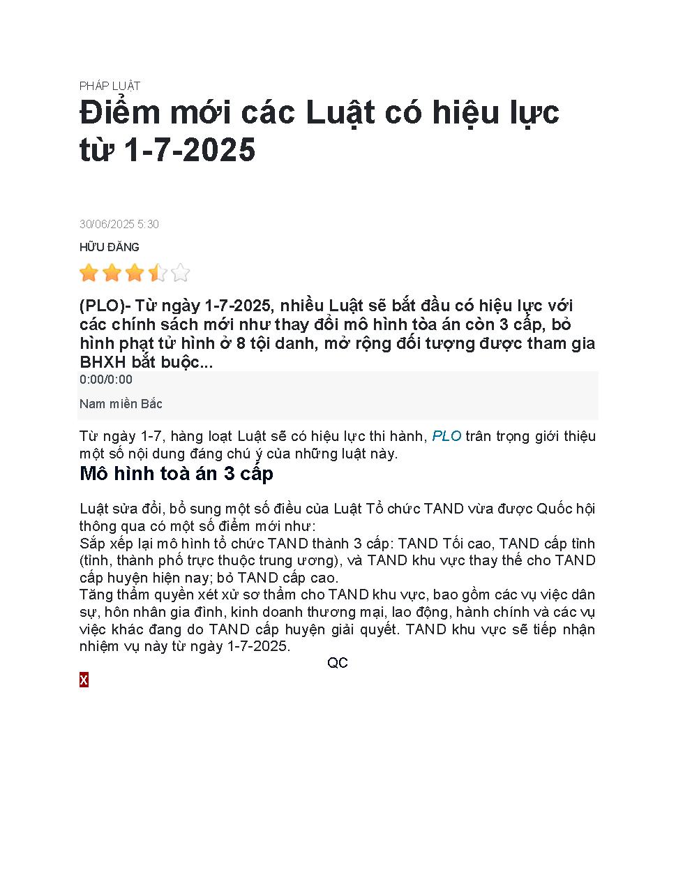Điểm mới các Luật có hiệu lực từ 1-7-2025