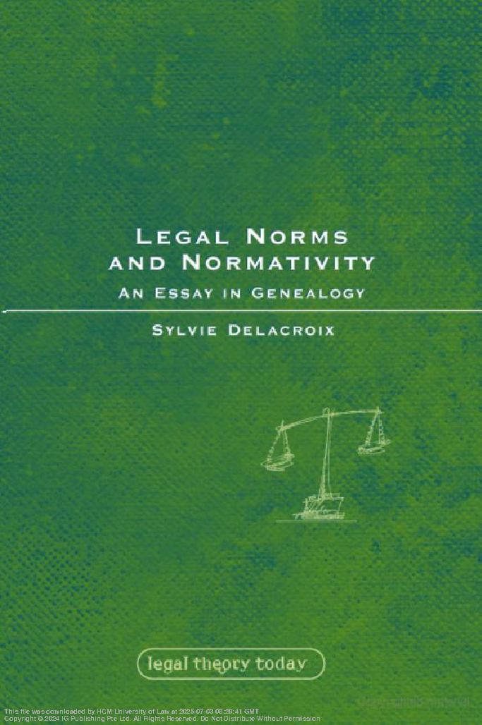 Legal Norms and Normativity An Essay in Genealogy