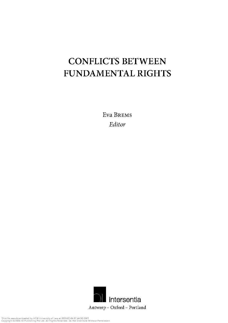 Conflicts between fundamental rights