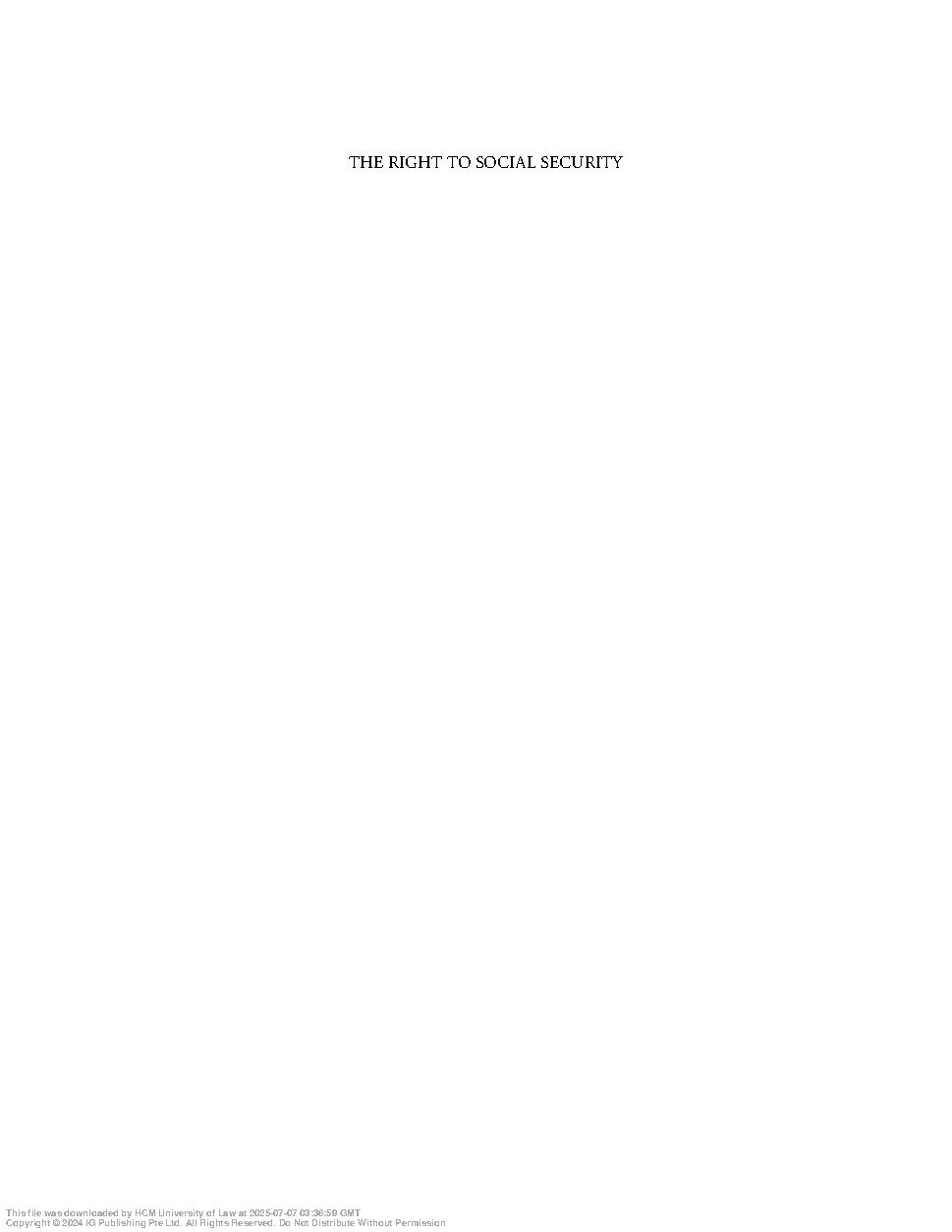 The right to social security