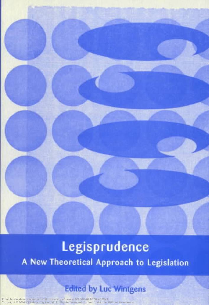 Legisprudence: A New Theoretical Approach to Legislation