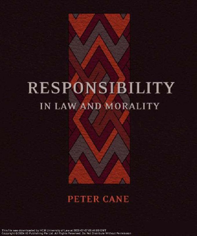 Responsibility in Law and Morality