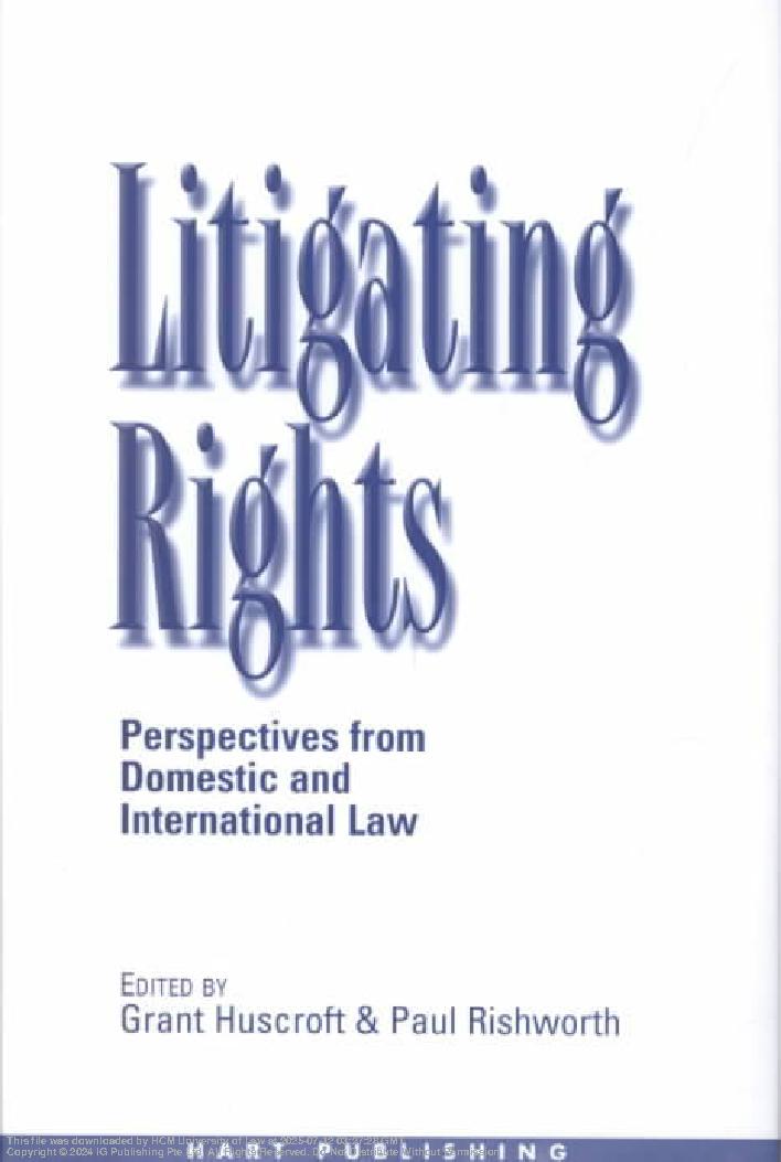 Litigating rights : perspectives from domestic and international law