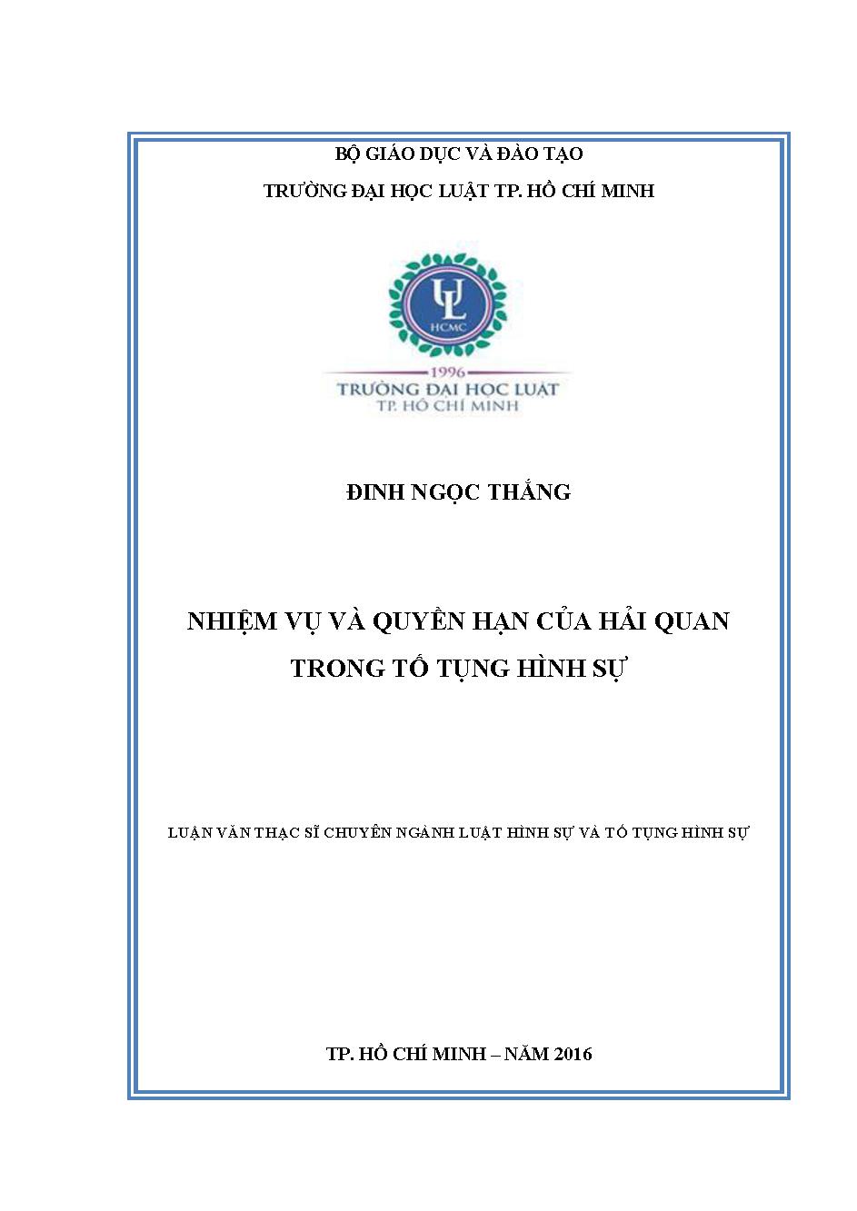 Nhiệm vụ và quyền hạn của hải quan trong tố tụng hình sự