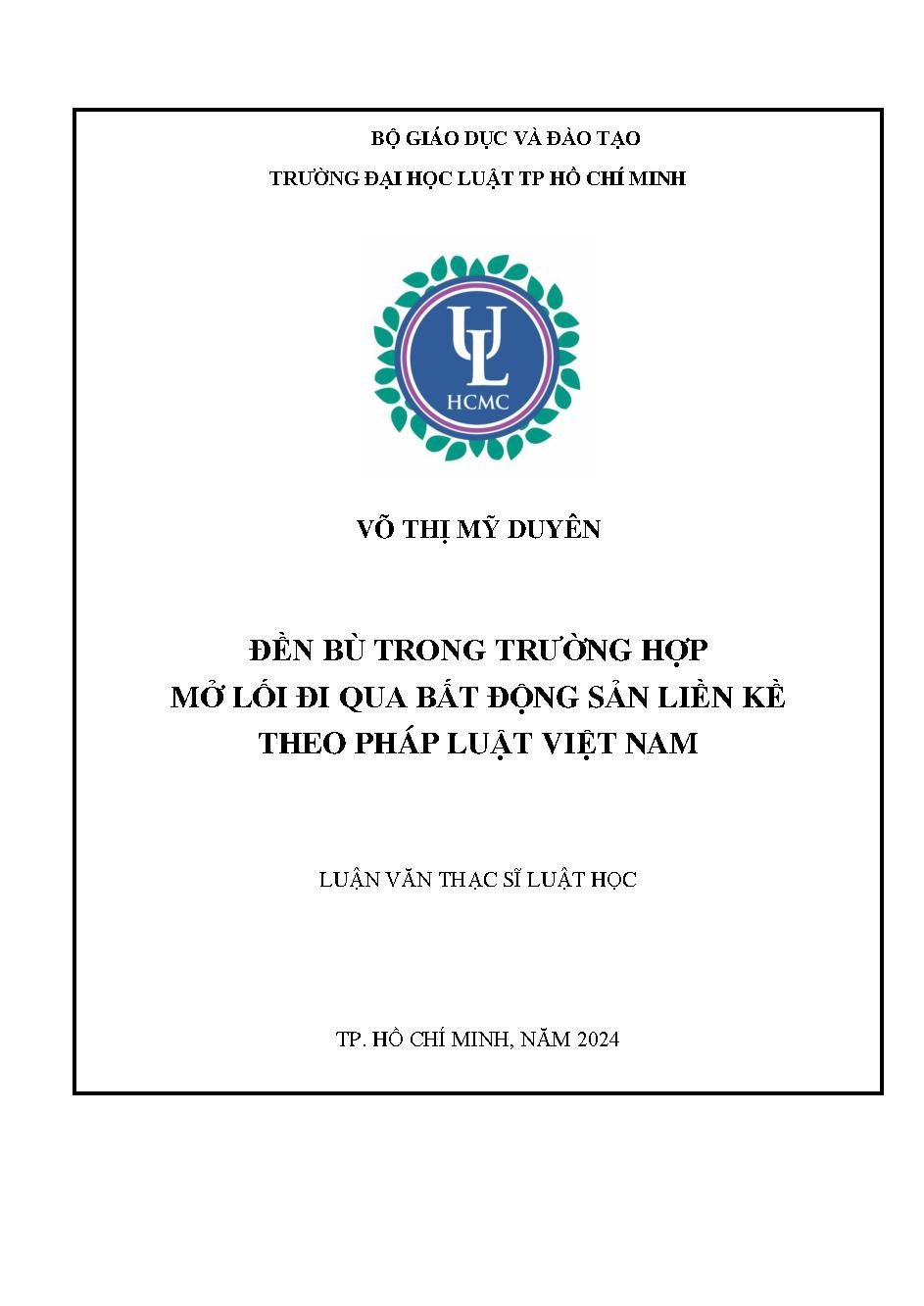 Đền bù trong trường hợp mở lối đi qua bất động sản liền kề theo pháp luật Việt Nam