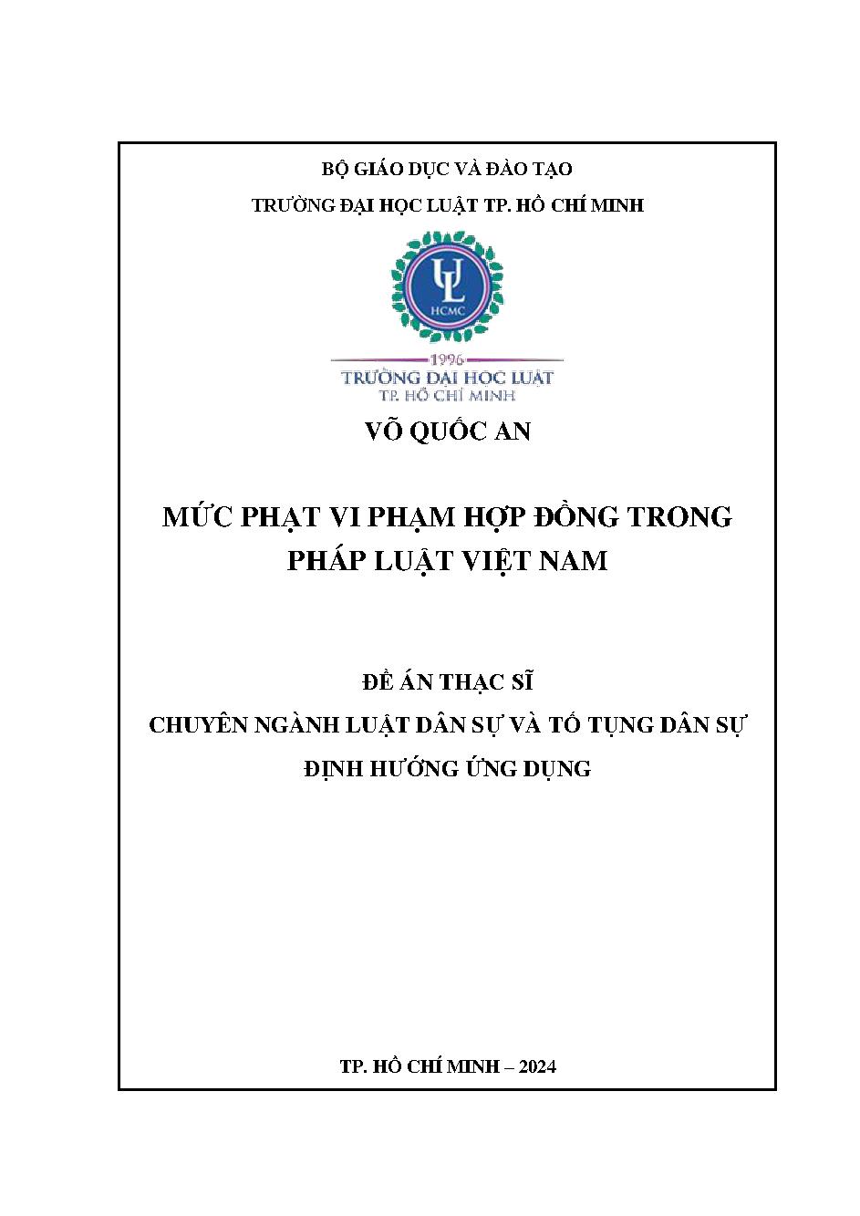 Mức phạt vi phạm hợp đồng trong pháp luật Việt Nam