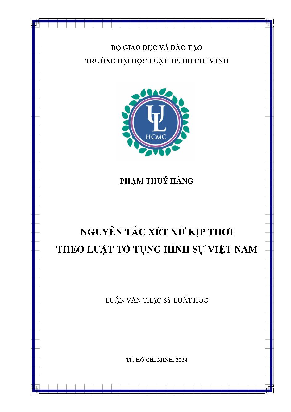 Nguyên tắc xét xử kịp thời theo luật tố tụng hình sự Việt Nam