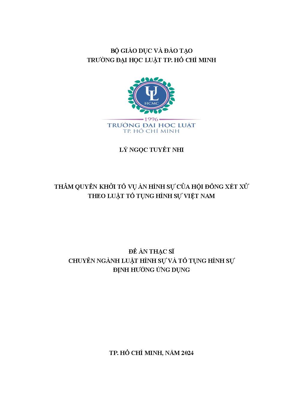 Thẩm quyền khởi tố vụ án hình sự của Hội đồng xét xử theo luật tố tụng hình sự Việt Nam