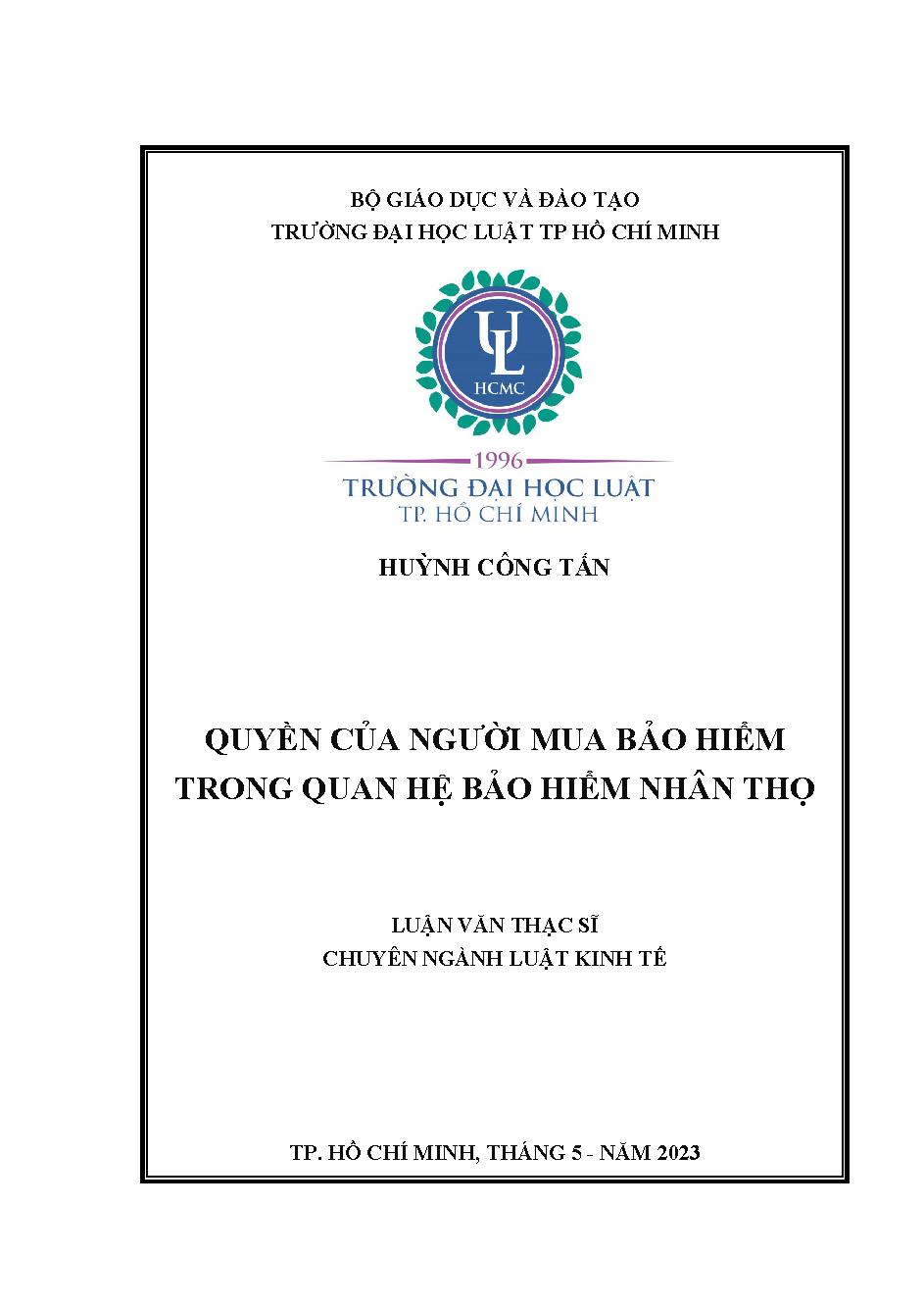 Quyền của người mua bảo hiểm trong quan hệ bảo hiểm nhân thọ