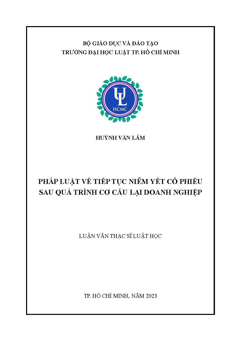 Pháp luật về tiếp tục niêm yết cổ phiếu sau quá trình cơ cấu lại doanh nghiệp
