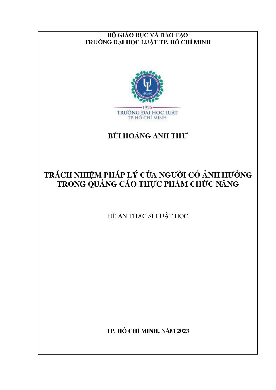 Trách nhiệm pháp lý của người có ảnh hưởng trong quảng cáo thực phẩm chức năng