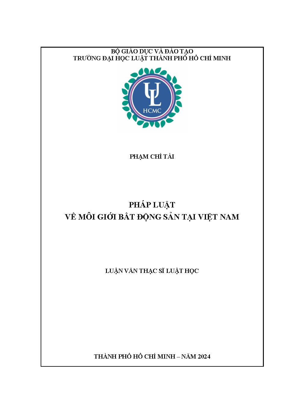 Pháp luật về môi giới bất động sản tại Việt Nam