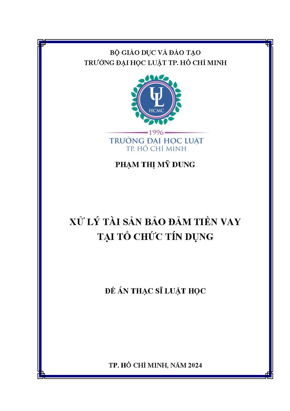 Xử lý tài sản bảo đảm tiền vay tại tổ chức tín dụng