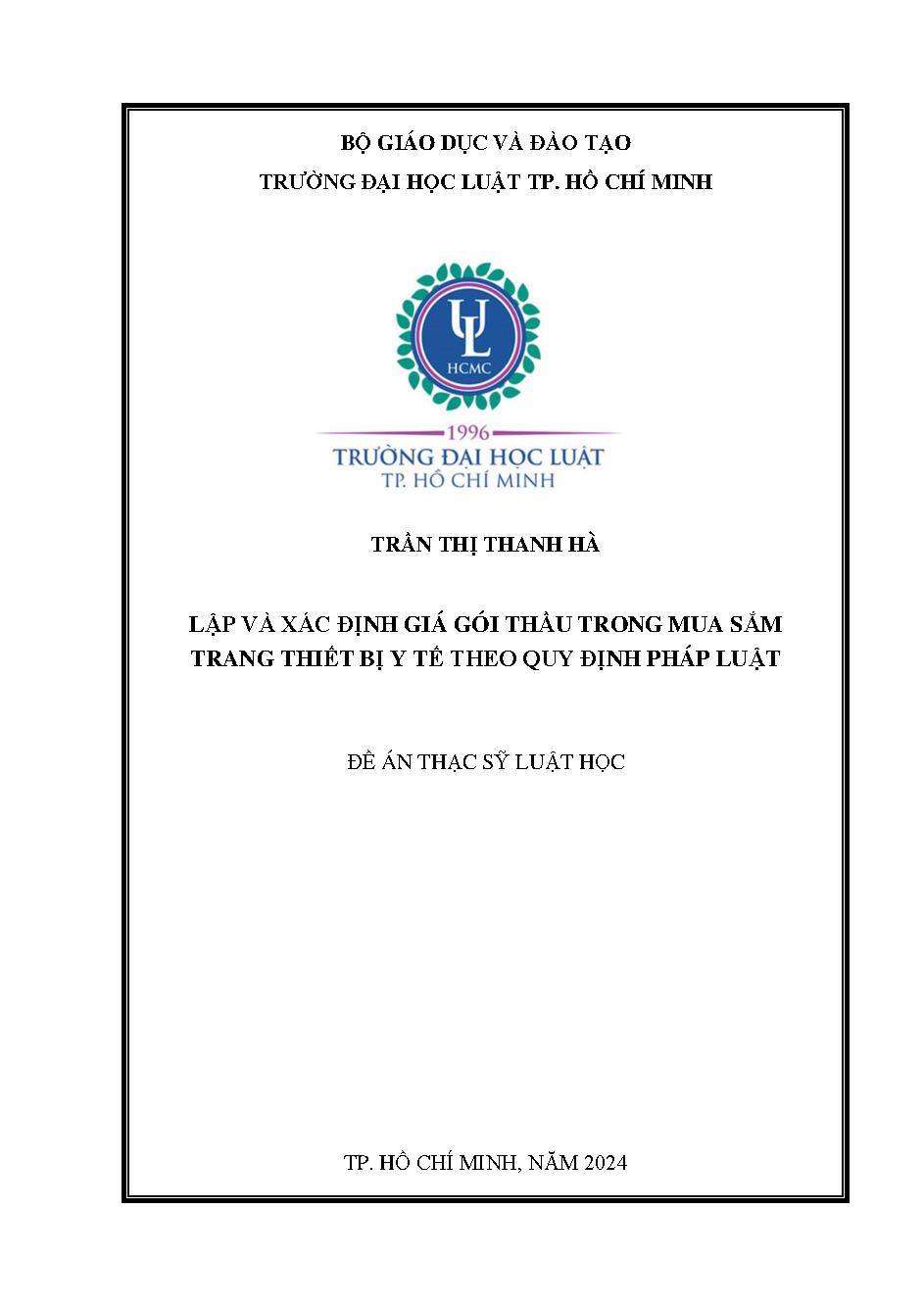 Lập và xác định giá gói thầu trong mua sắm trang thiết bị y tế theo quy định pháp luật