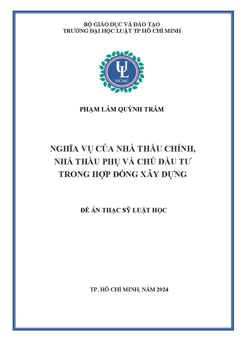 Nghĩa vụ của nhà thầu chính, nhà thầu phụ và chủ đầu tư trong hợp đồng xây dựng