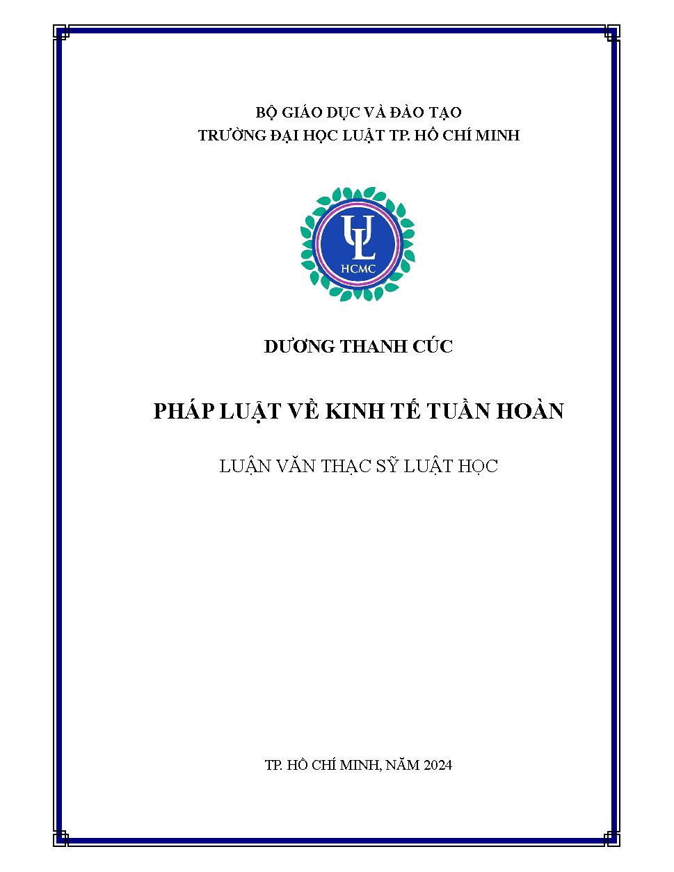 Pháp luật về kinh tế tuần hoàn