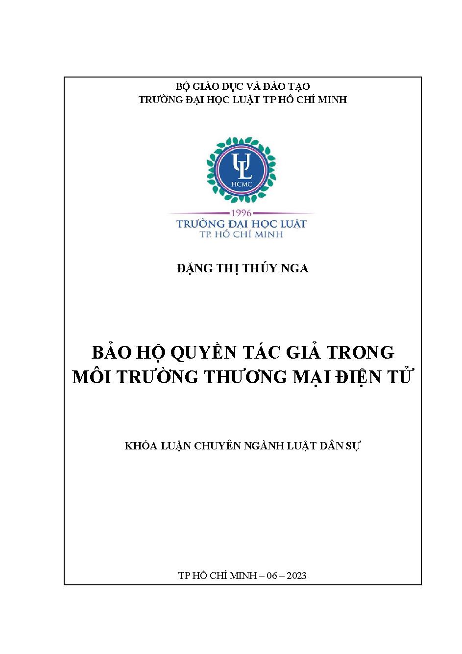 Bảo hộ quyền tác giả trong môi trường thương mại điện tử