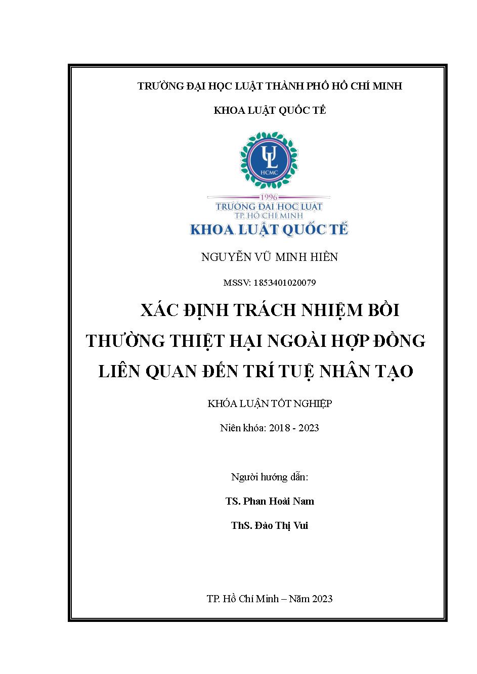 Xác định trách nhiệm bồi thường thiệt hại ngoài hợp đồng liên quan đến trí tuệ nhân tạo