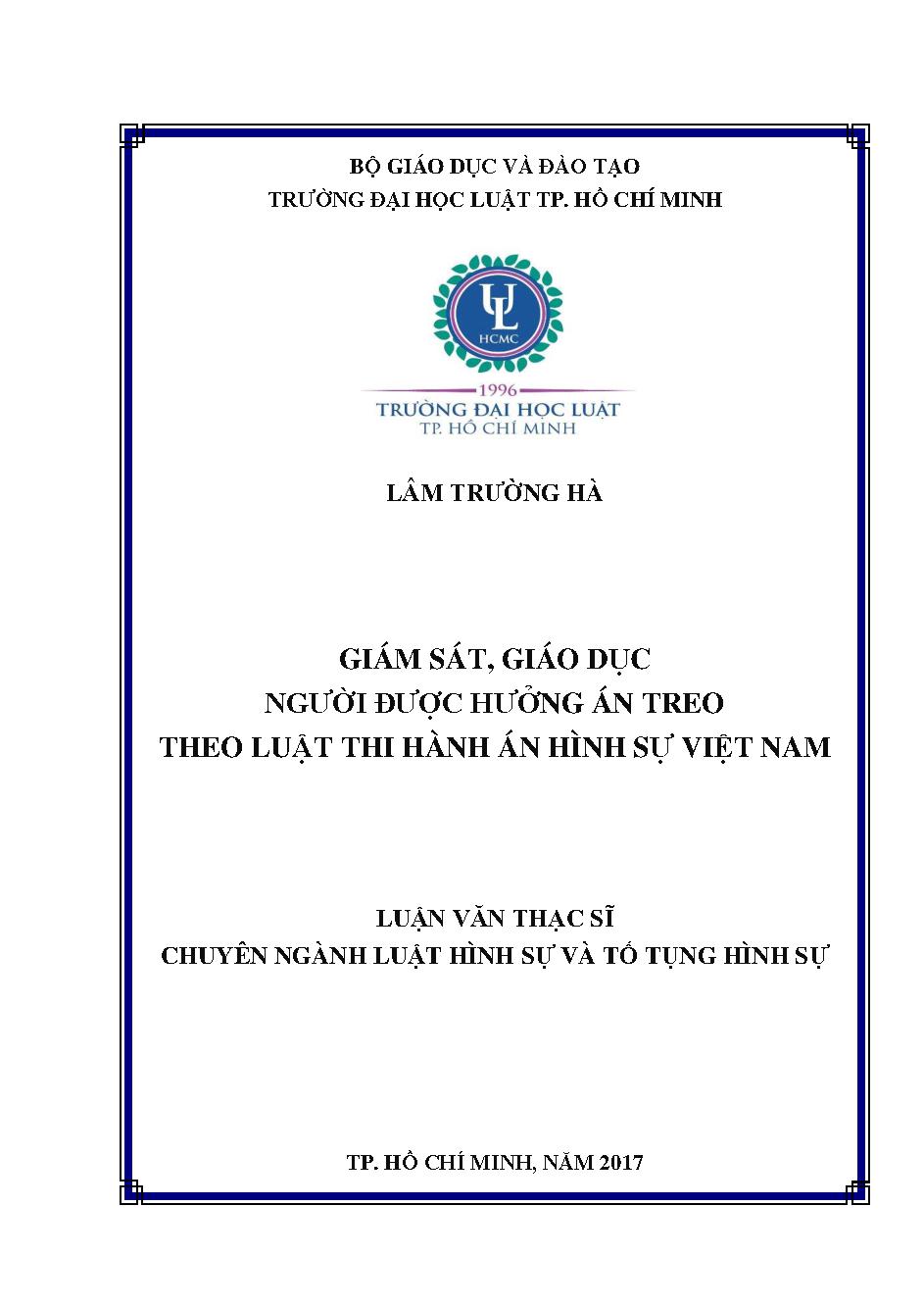 Giám sát, giáo dục người được hưởng án treo theo luật hình sự Việt Nam