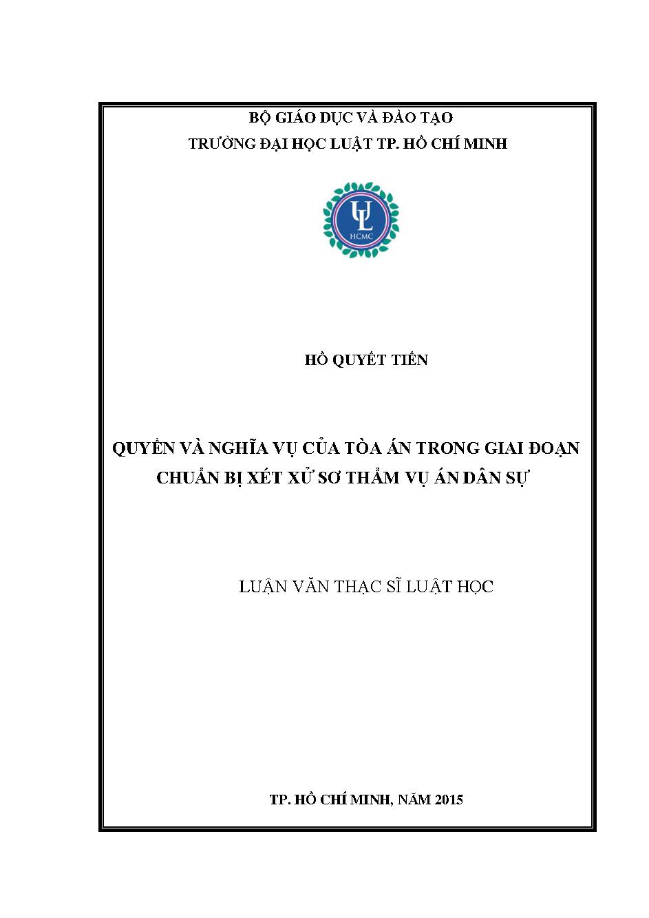 Quyền và nghĩa vụ của Tòa án trong giai đoạn chuẩn bị xét xử sơ thẩm vụ án dân sự