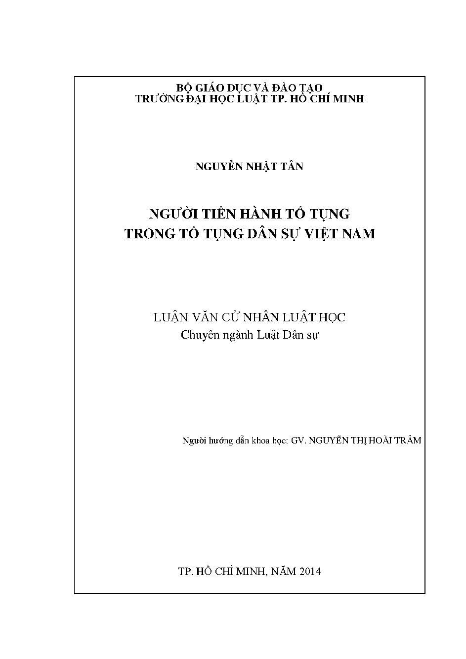 Người tiến hành tố tụng trong tố tụng dân sự Việt Nam