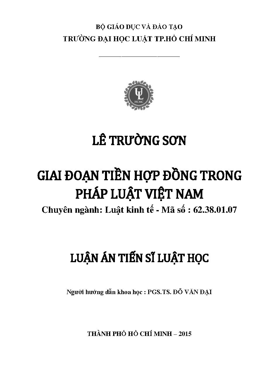 Giai đoạn tiền hợp đồng trong pháp luật Việt Nam