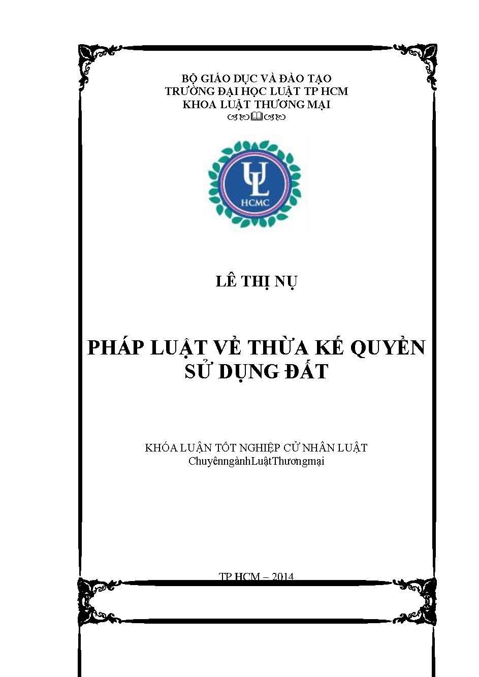 Pháp luật về thừa kế quyền sử dụng đất