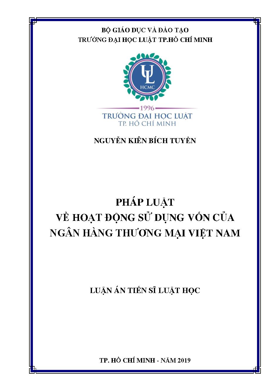 Pháp luật về hoạt động sử dụng vốn của ngân hàng thương mại Việt Nam