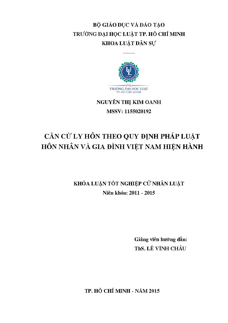 Căn cứ ly hôn theo quy định pháp luật hôn nhân và gia đình Việt Nam hiện hành